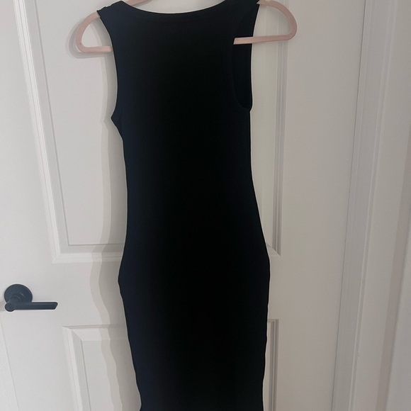 Women’s Black Ribbed Tank Sleeveless Dress size Medium - Picture 3 of 6